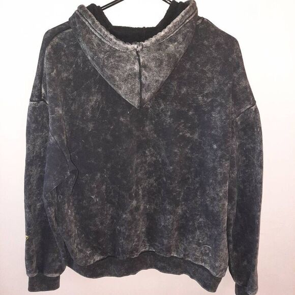 Antisocial Smiley Acid Wash Hoodie - Picture 2 of 3